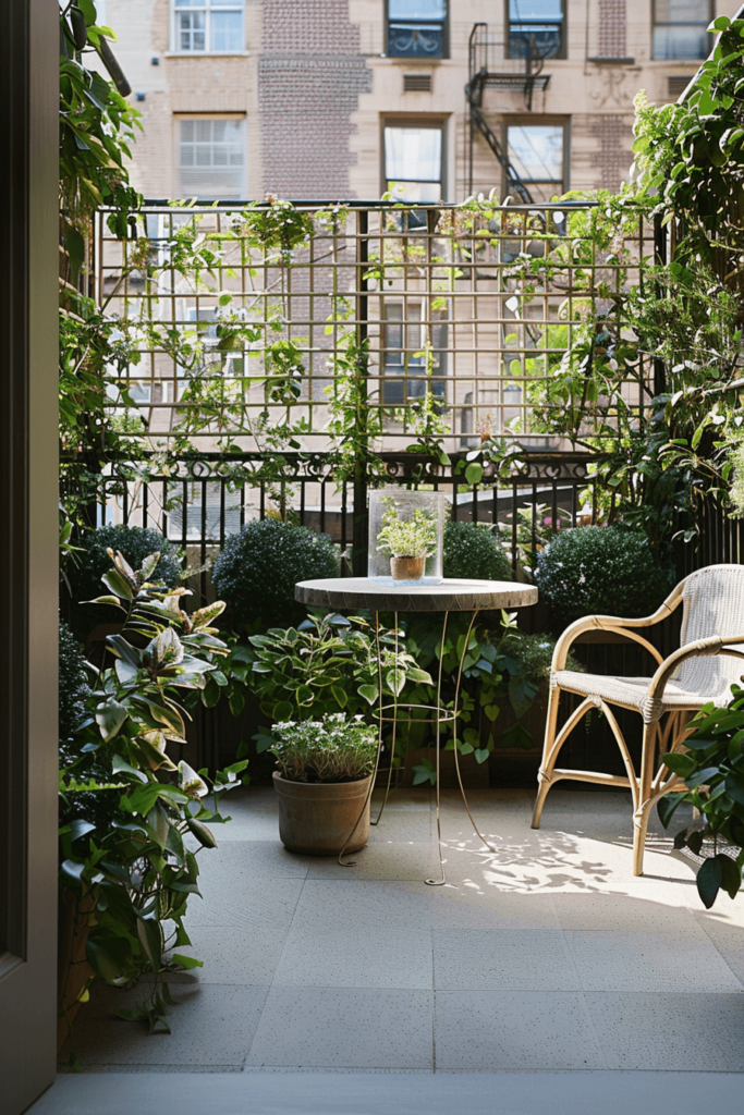 Balcony with a lot of Greenery