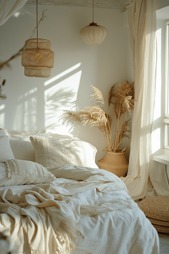 Boho Bedroom with Layered Textiles