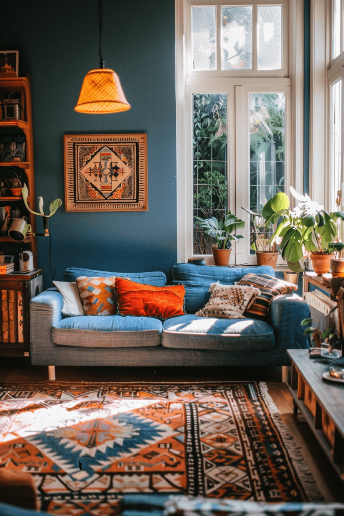 Colorful Boho Style Living Room