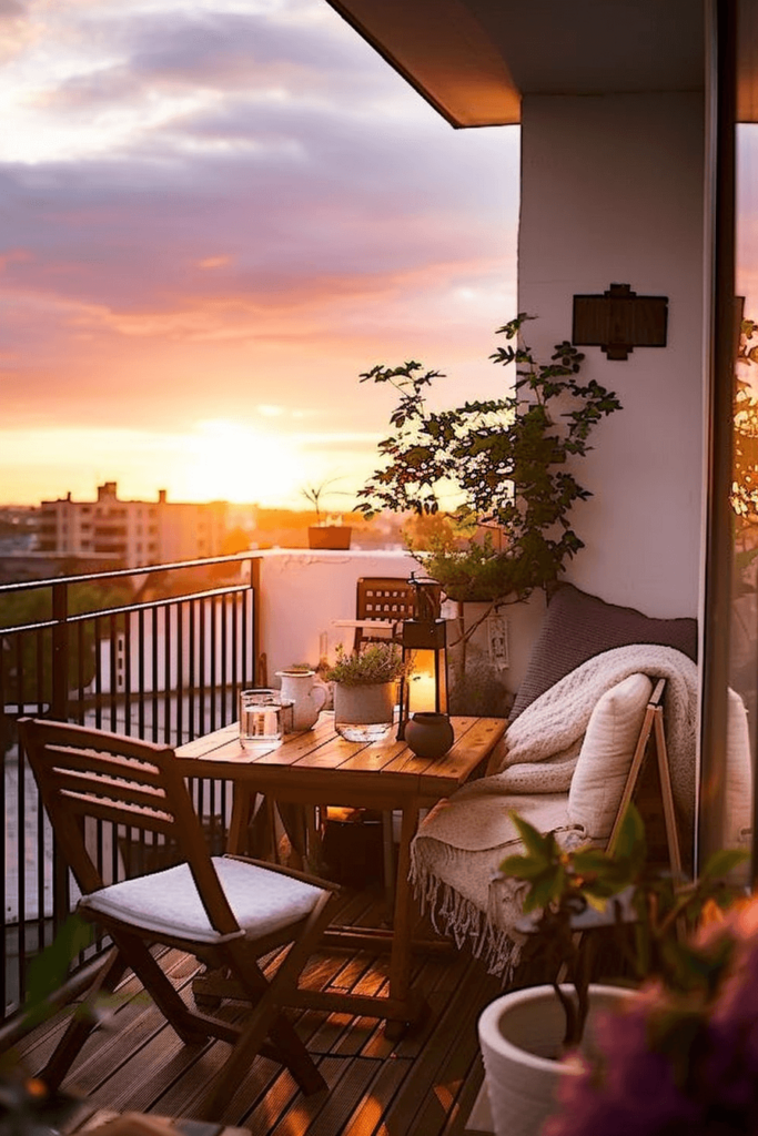 Cozy Balcony for Sunset Viewings