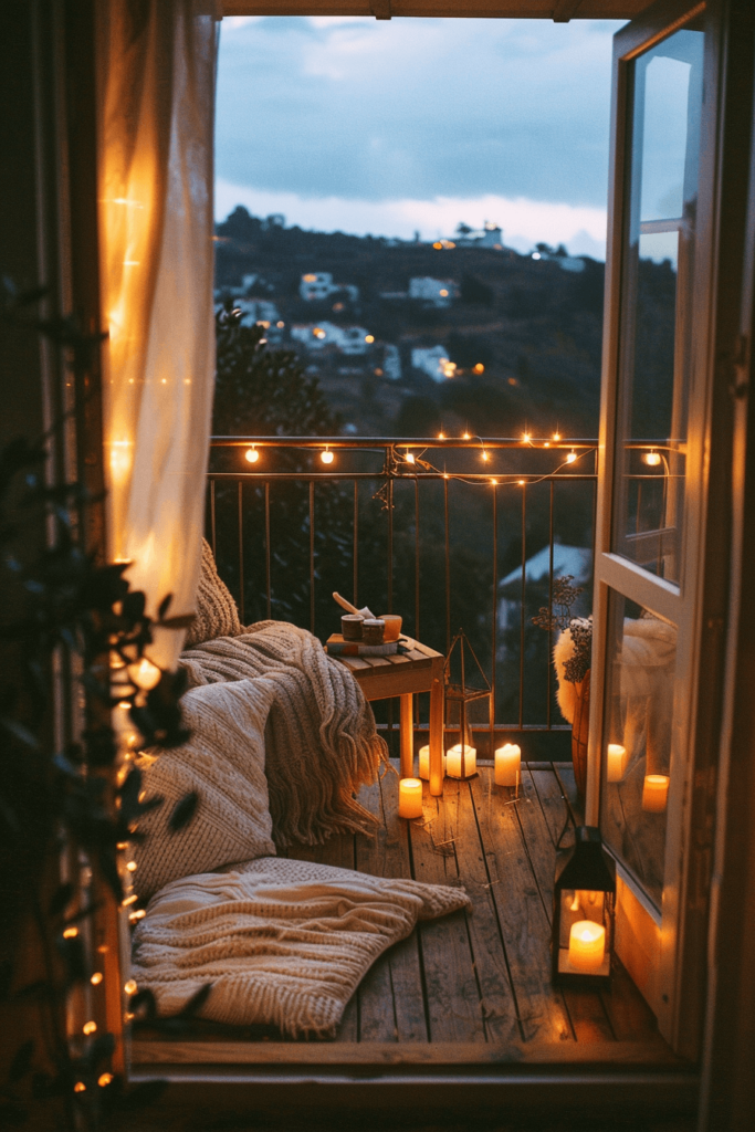 Cozy Balcony for a Romantic Night