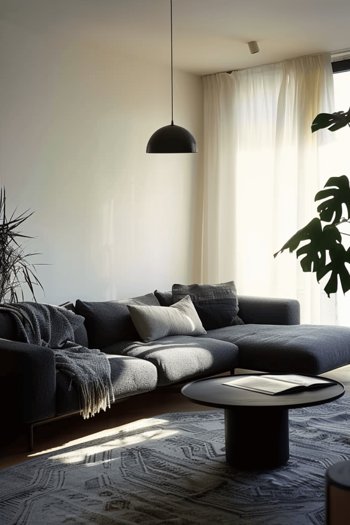 Cozy Dark Low Sofa