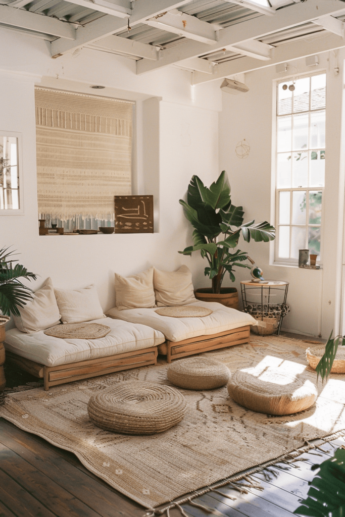 Low Floor Boho Living Room