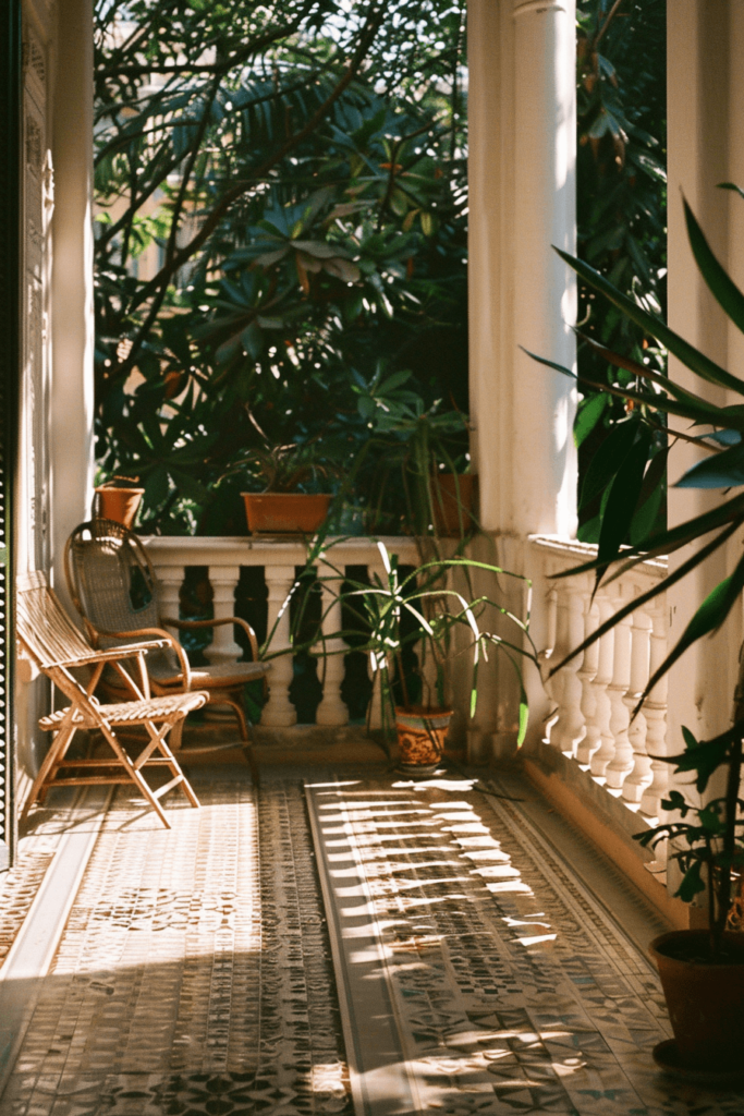 Mosaic Tiles on a Balcony