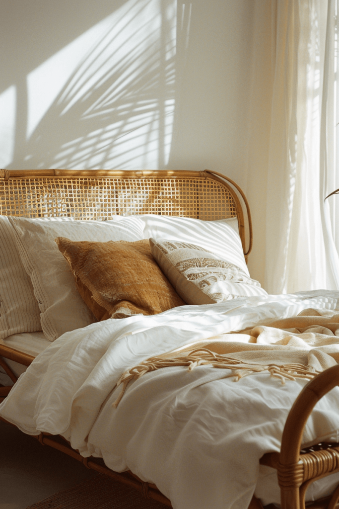 Rattan and Cane Bed