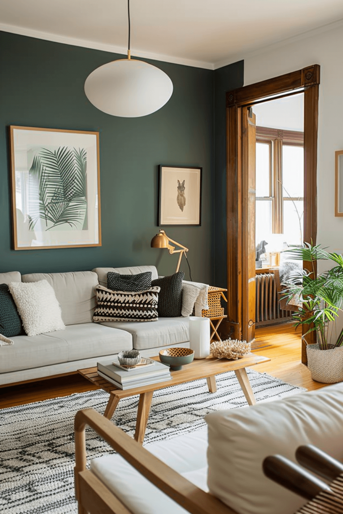 Scandi Living Room with Accent Pieces