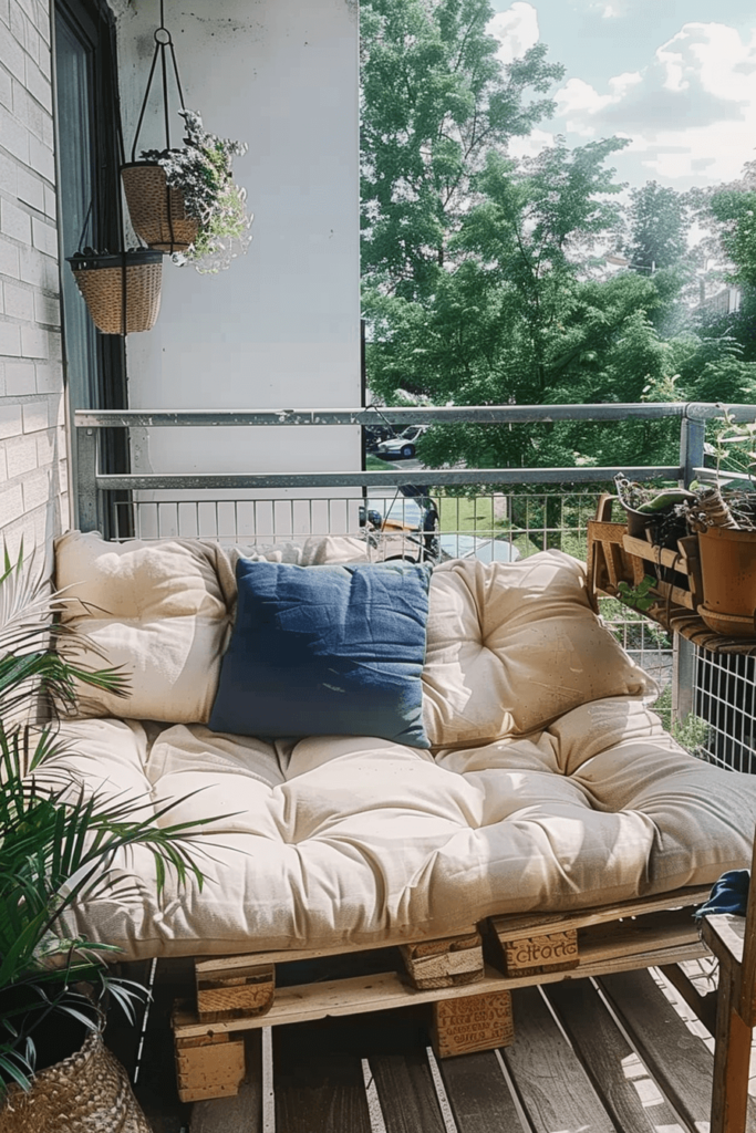 Thrifted and Repurposed Balcony Furniture