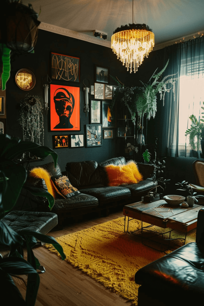 Unique & Crazy Dark Living Room