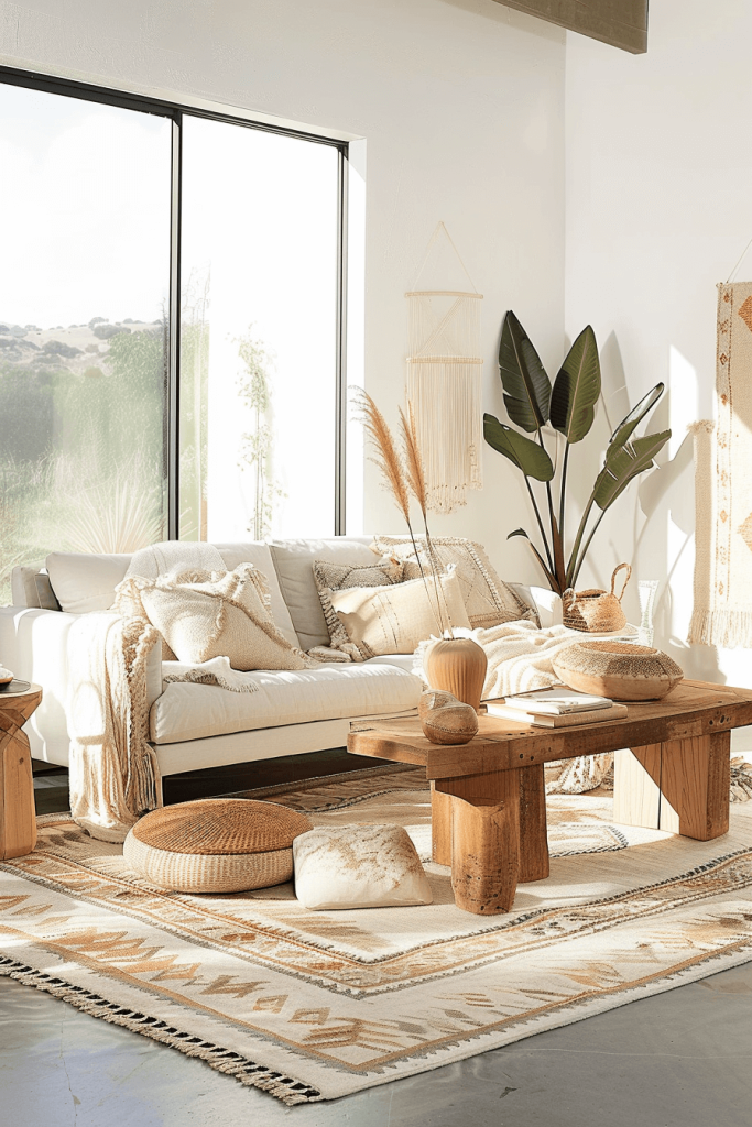 Adobe Boho Chic Living Room