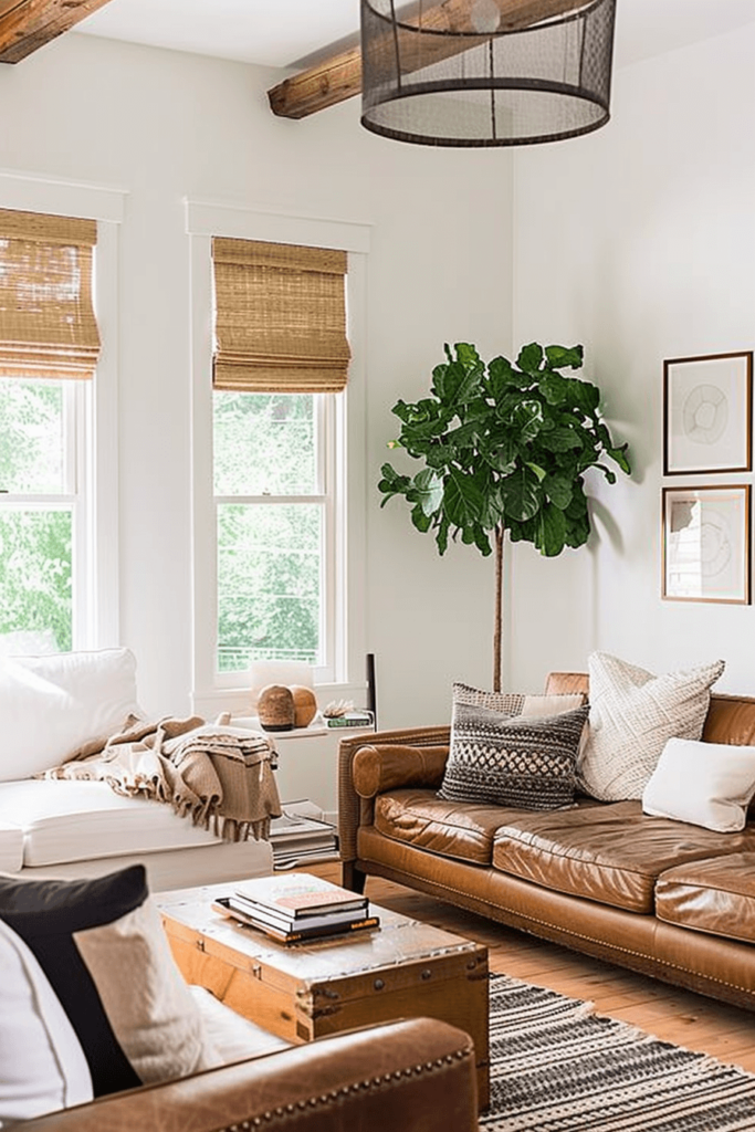 Casually Cool Cozy Farmhouse Living Room