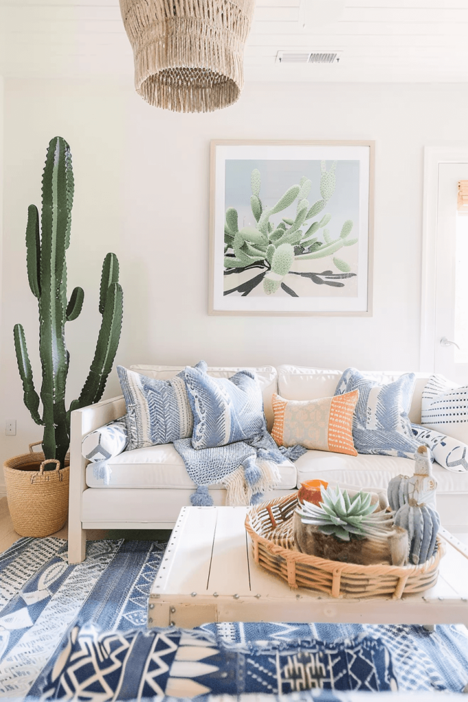 Decorate your Coastal Living Room with Patterns