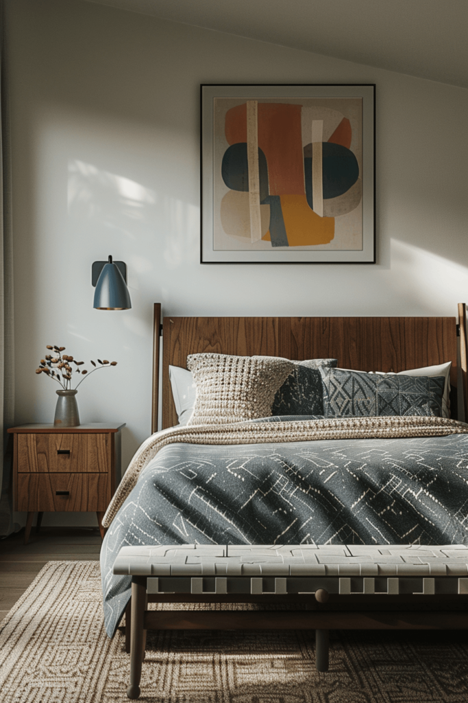 Detailed Mid-century Modern Bedroom