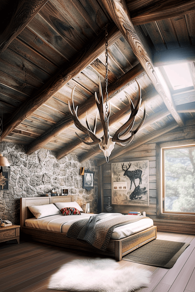 Faux Antler Chandelier for a Rustic Touch