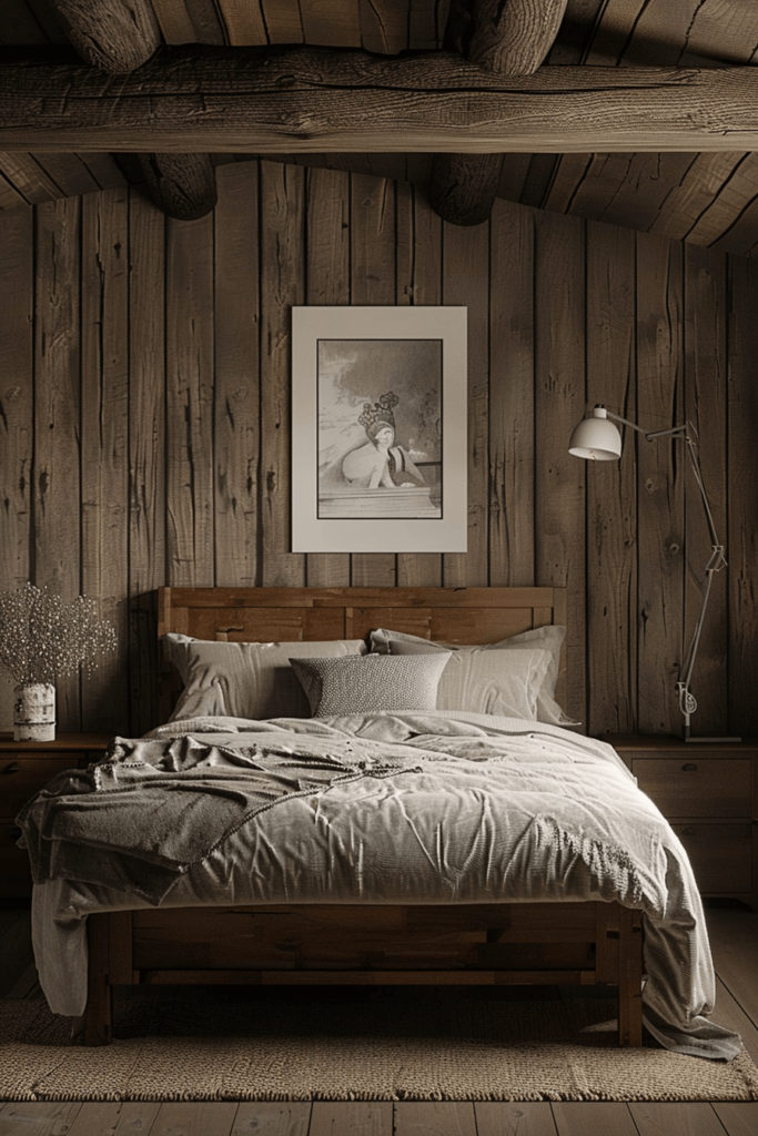 French Style Rustic Bedroom