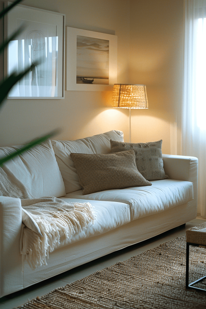 Grey Couch- Boho Chic Living Room