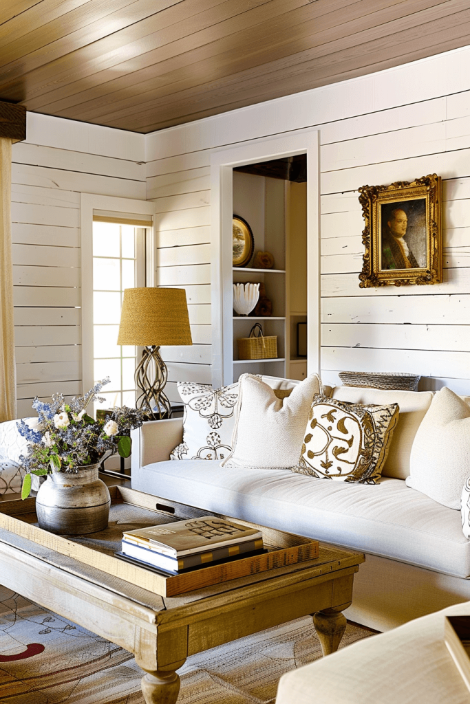 Modern Shiplap Farmhouse Living Room