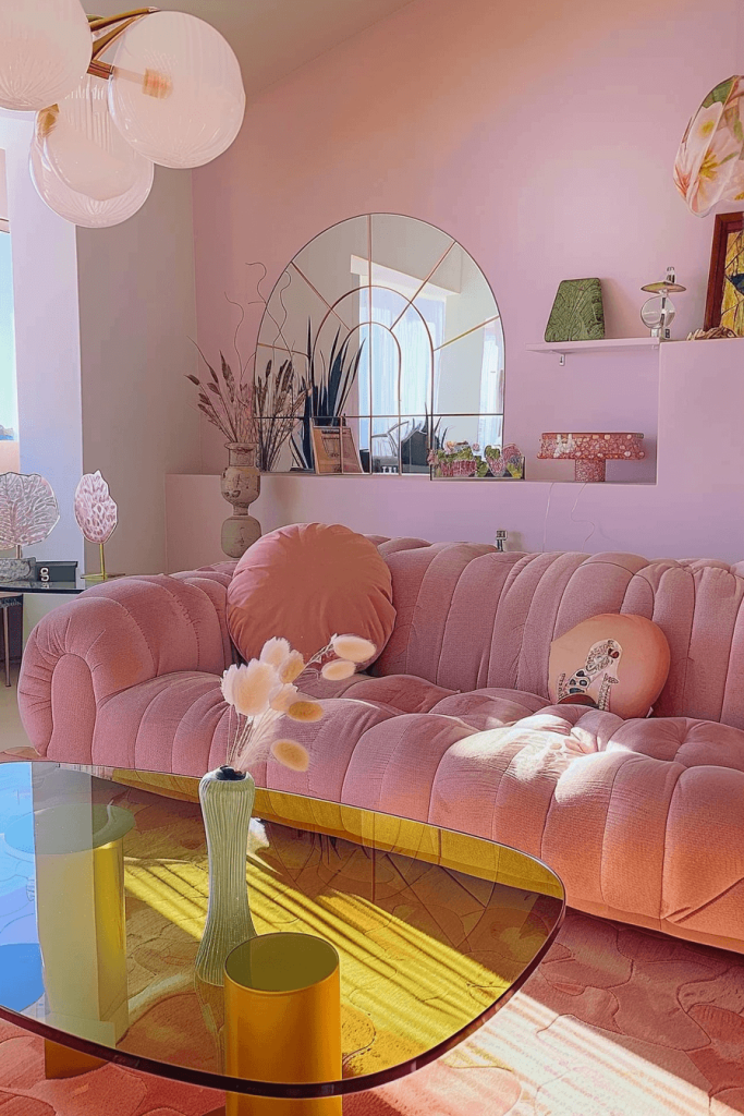 Pink Funky Living Room