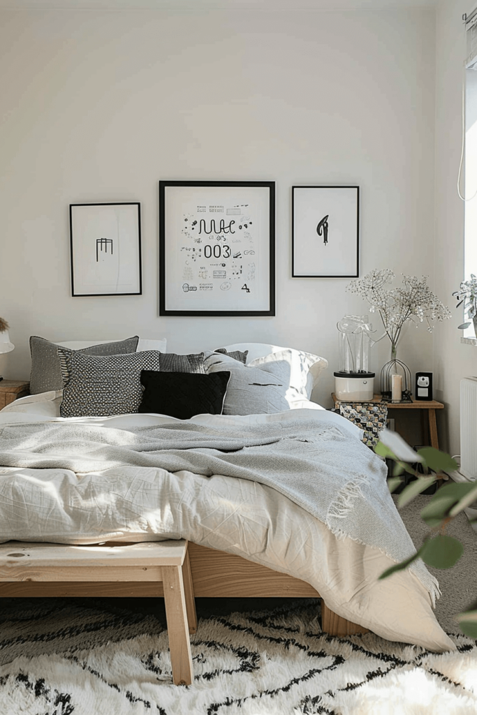 Scandinavian Contrast Bedroom Refresh