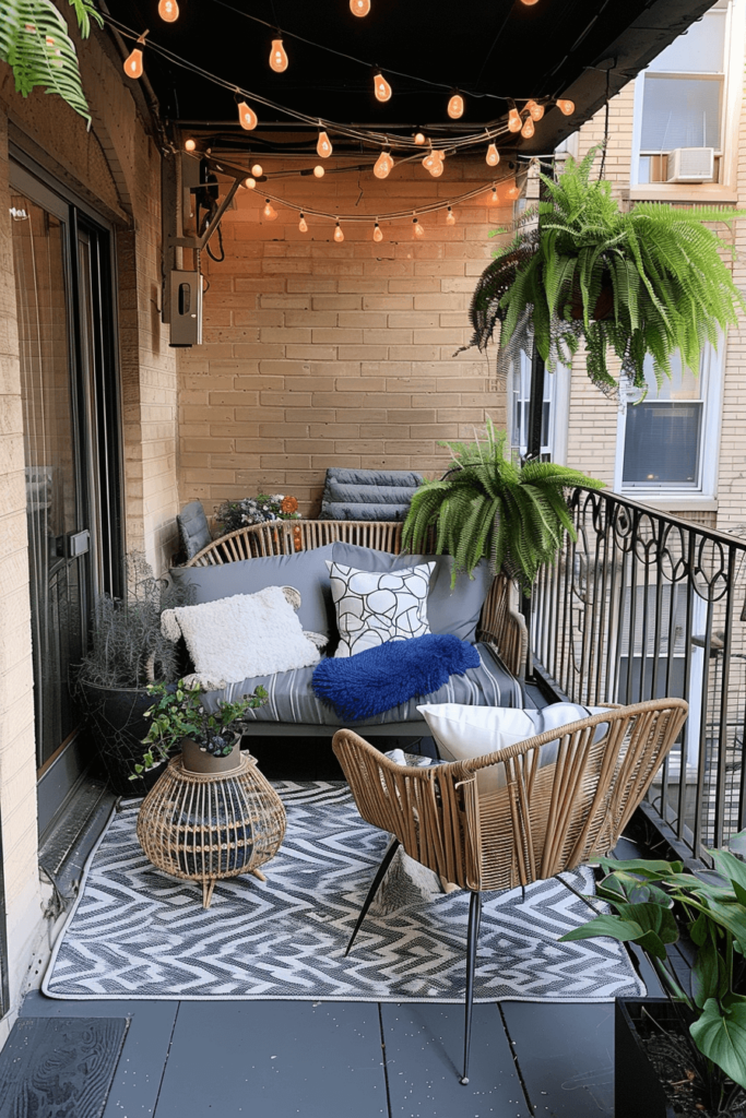 Simple Apartment Balcony Furniture Ideas