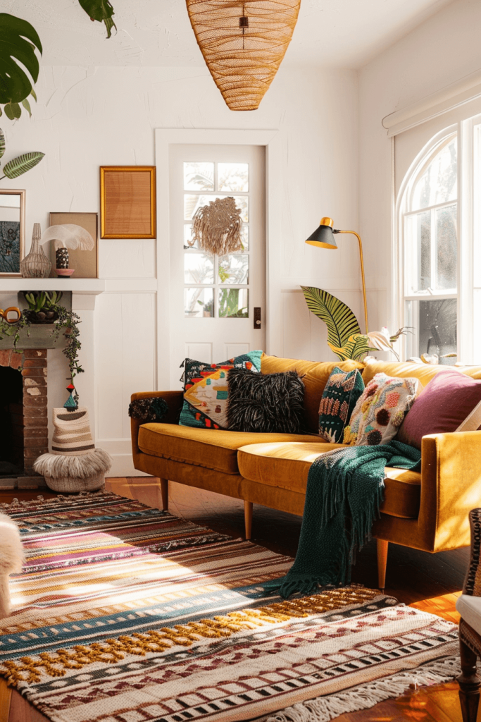 Warm and Inviting Boho Chic Living Room