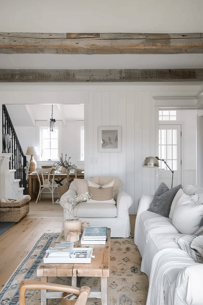 Weathered Wood in a Coastal Living Room