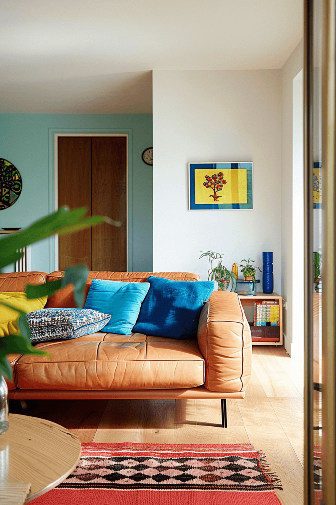 Colourful Mid-century Modern Vintage Living Room