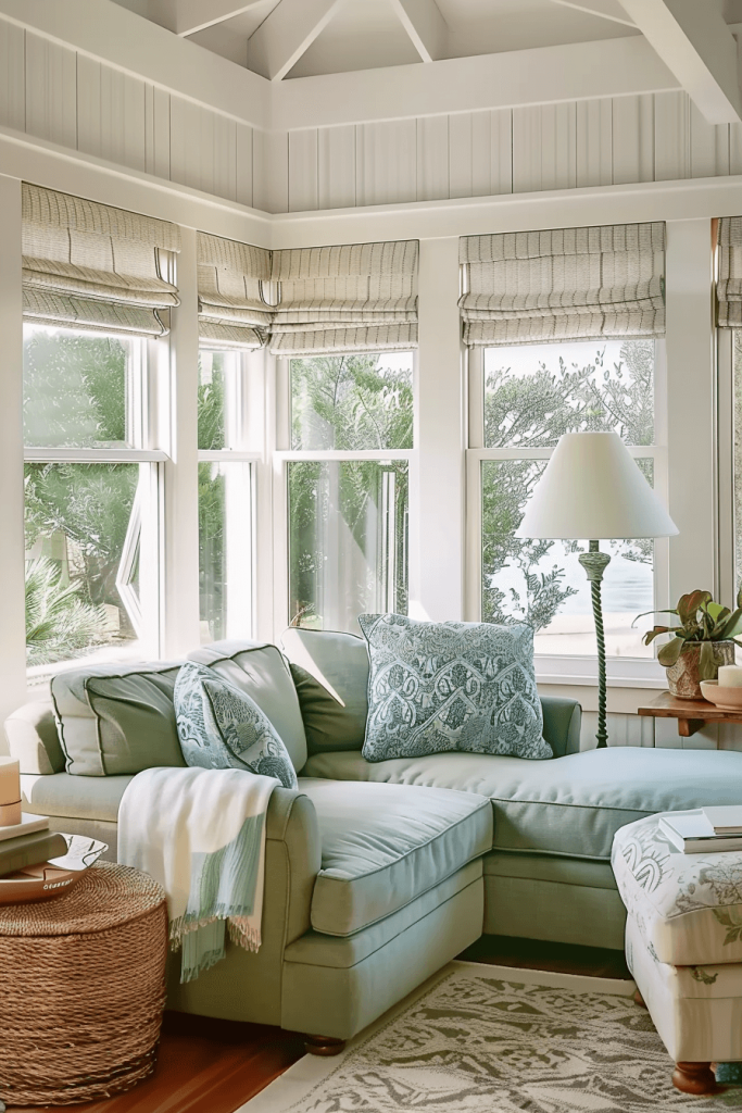 Cozy Coastal Cottage Living Room Corner