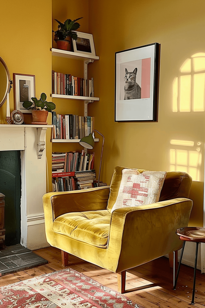 Earthy Yellow Living Room