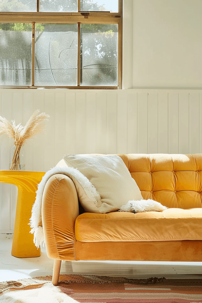 Eye-Catching Yellow Sofa