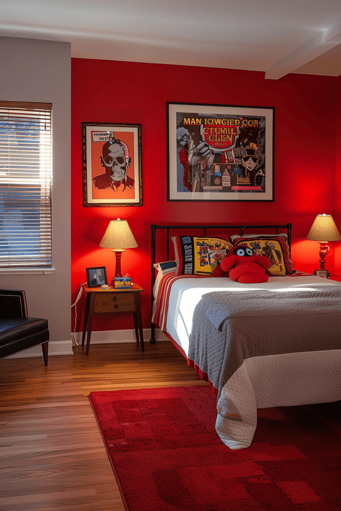 Red Bedroom Idea for Boys