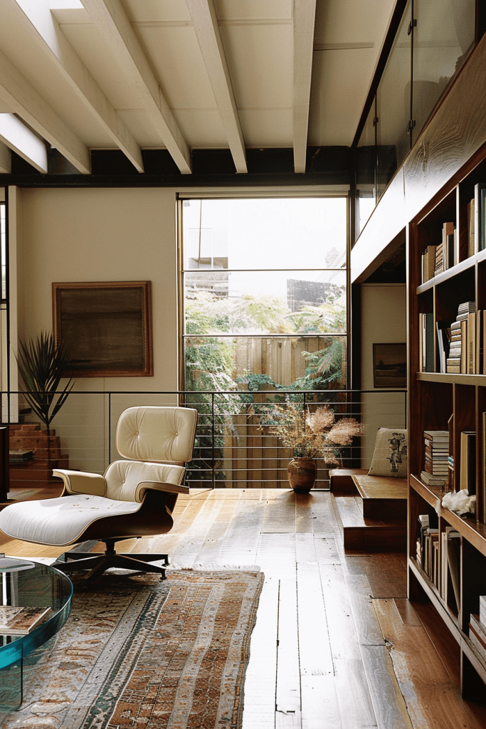 Wooden Modern Vintage Living Room