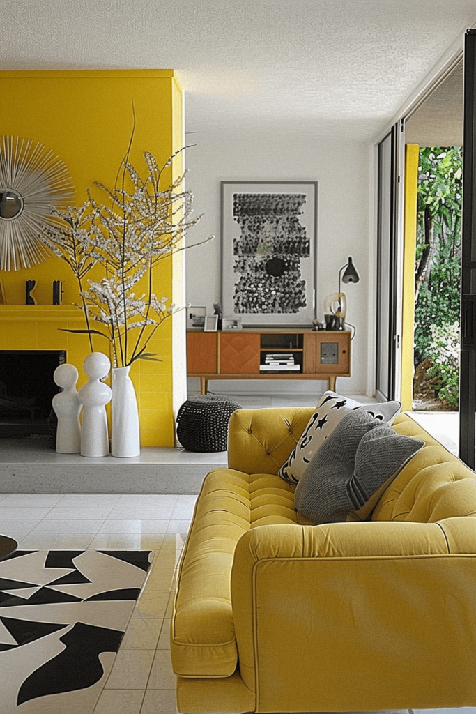 Yellow & Grey Living Room