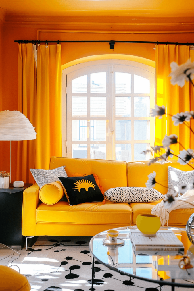 Yellow Living Room- Make it Pop