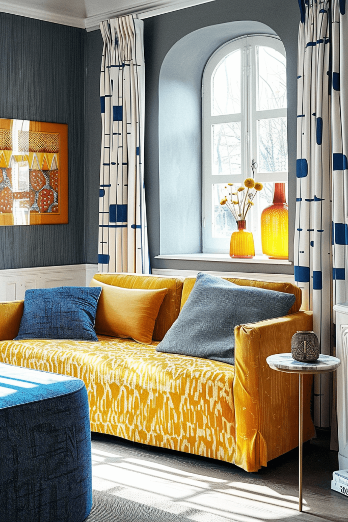 Yellow and Blue Living Room