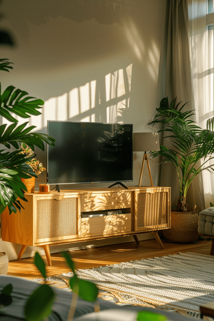 Your TV in a Modern Vintage Living Room